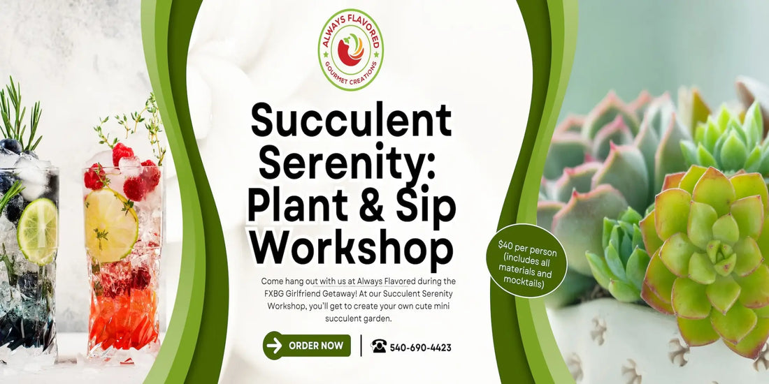 Succulent Serenity: Plant & Sip Workshop – A Creative