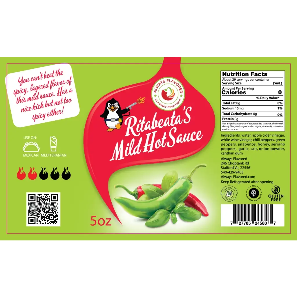 Ritabeata’s Mild Hot Sauce - sauce