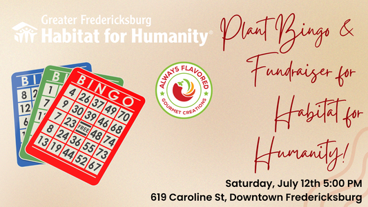 Join Us for Plant Bingo & Fundraiser Supporting Habitat for Humanity in Fredericksburg!