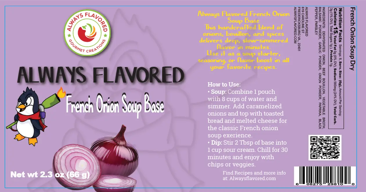 Always Flavored French Onion Soup Base - Dry Soup