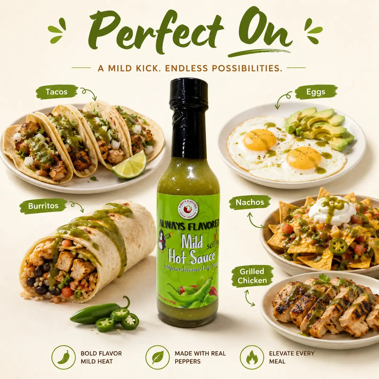 Always Flavored Mild Hot Sauce - sauce