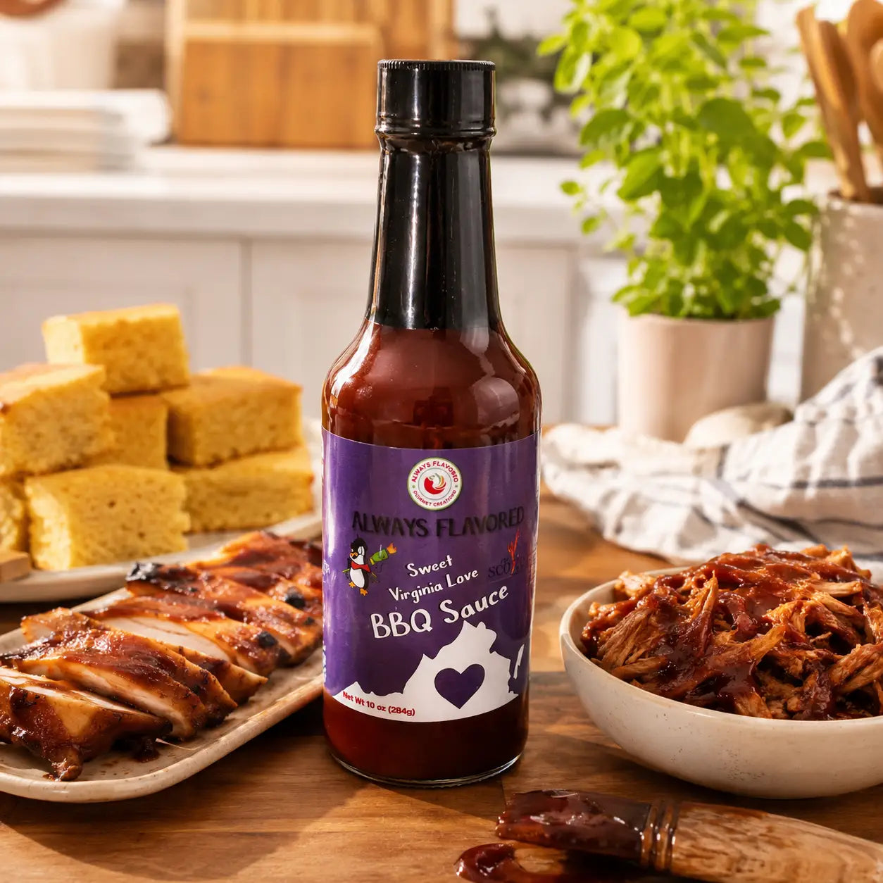Always Flavored Sweet Virginia Love BBQ Sauce - sauce