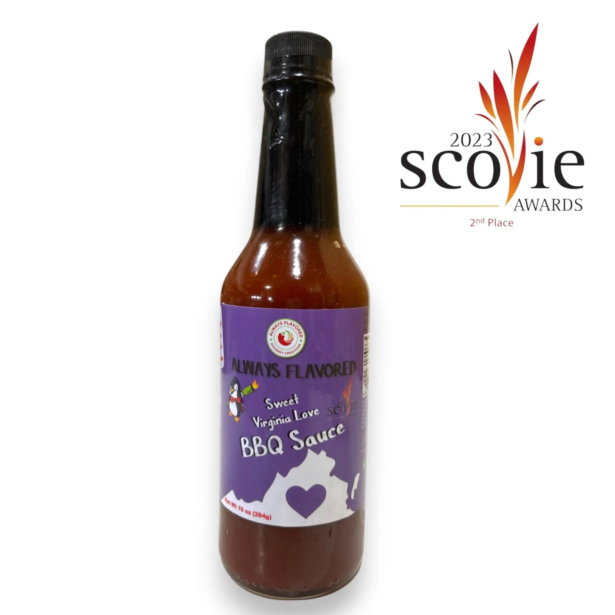 Always Flavored Sweet Virginia Love BBQ Sauce - sauce
