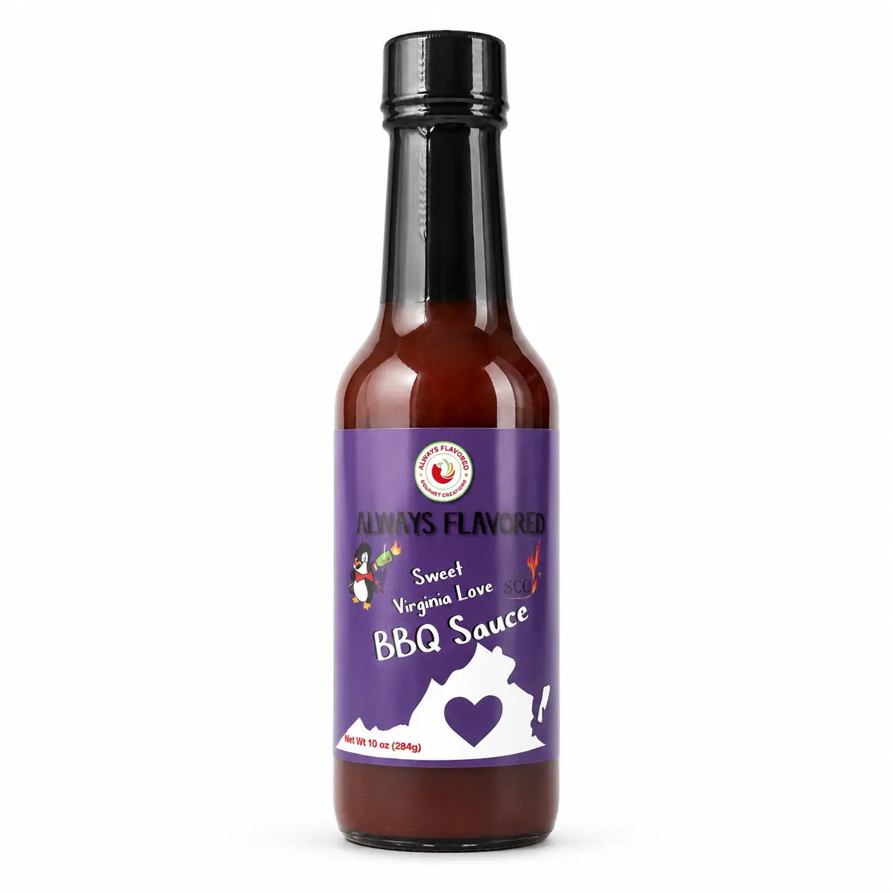 Always Flavored Sweet Virginia Love BBQ Sauce - sauce
