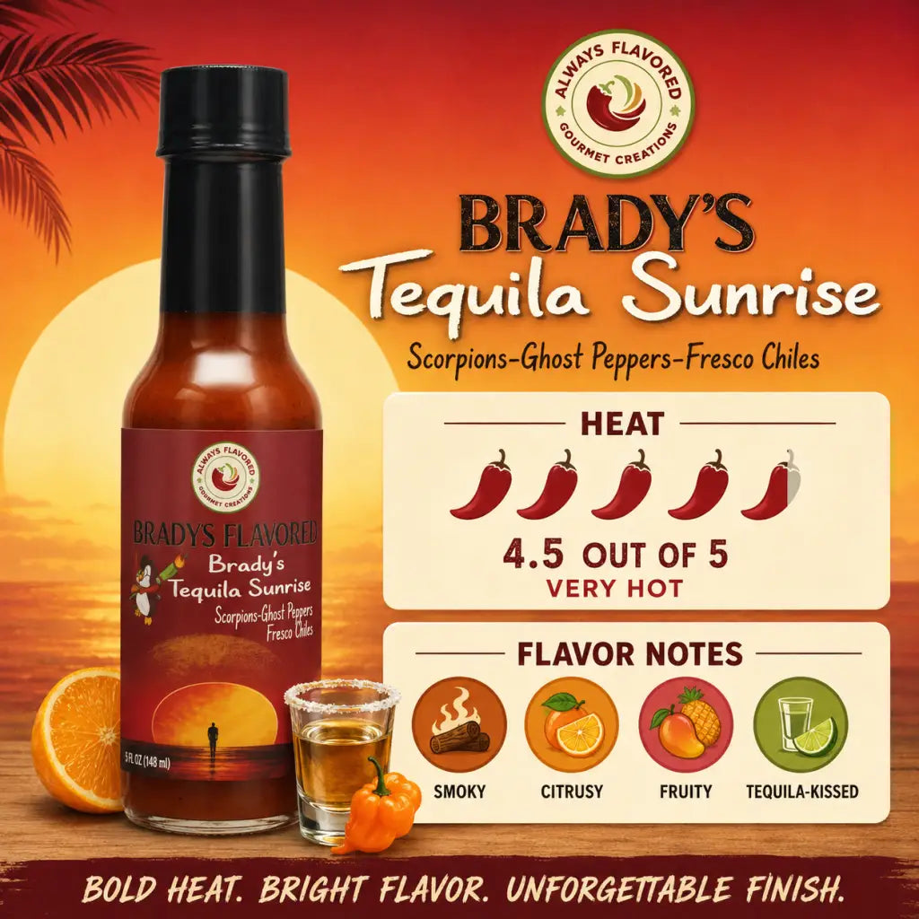 Brady’s Tequila Sunrise Hot Sauce - sauce