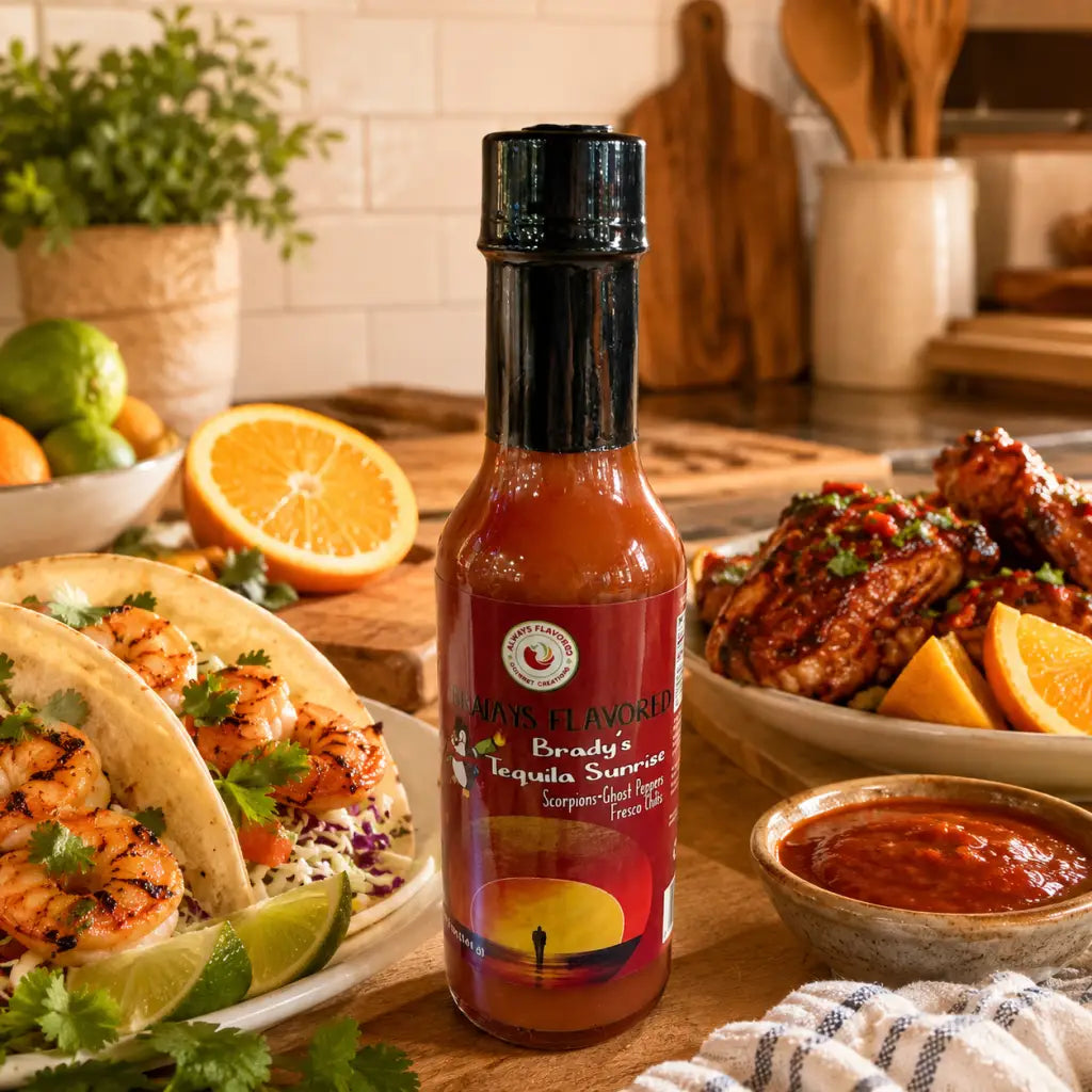 Brady’s Tequila Sunrise Hot Sauce - sauce
