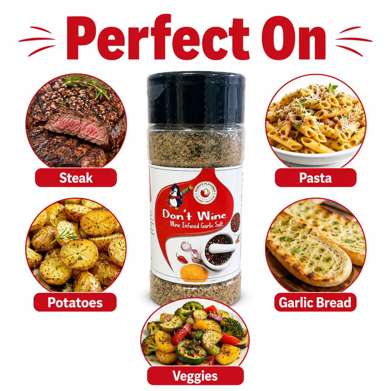 Don’t Wine - Wine Infused Garlic Salt - Spice