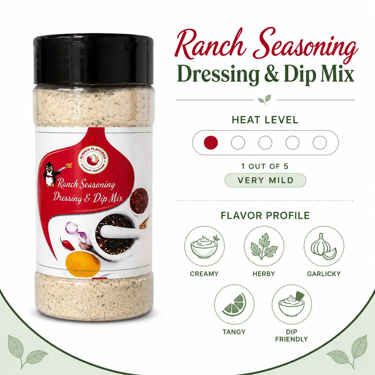 Ranch Seasoning Dressing & Dip Mix - Spice
